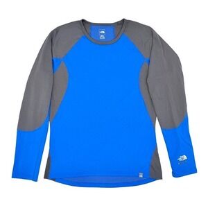 The North Face FlashDry Long Sleeve Athletic Shirt Men's Medium Blue Gray